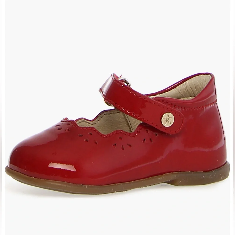 NWT NATURINO OLYA Leather ballet flats in Red - Picture 1 of 14